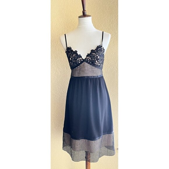 Theory Womens Black Melaena Blush Contrast Crochet Lace Dress Multi sizes $455 - Picture 12 of 12